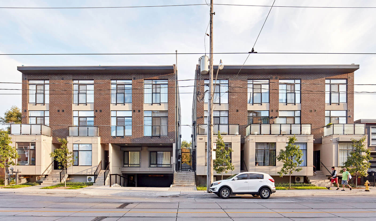East Village Leslieville Showing Exterior Front of Buildings from Street Head On